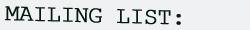mailing list